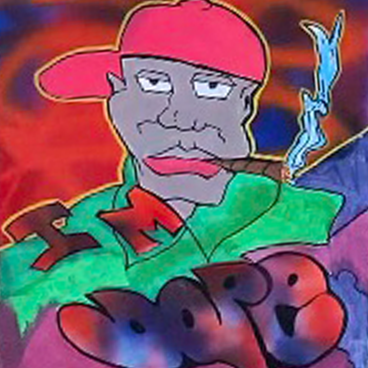 urban glitch graffiti lettering